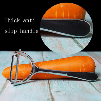 Multifunction 2-in-1 Julienne Peeler Vegetable Peeler, Potato Peelers, Peelers for Kitchen Y Peeler for Carrot Potato Melon Kiwi, Kitchen Cooking Tools (dual-purpose)