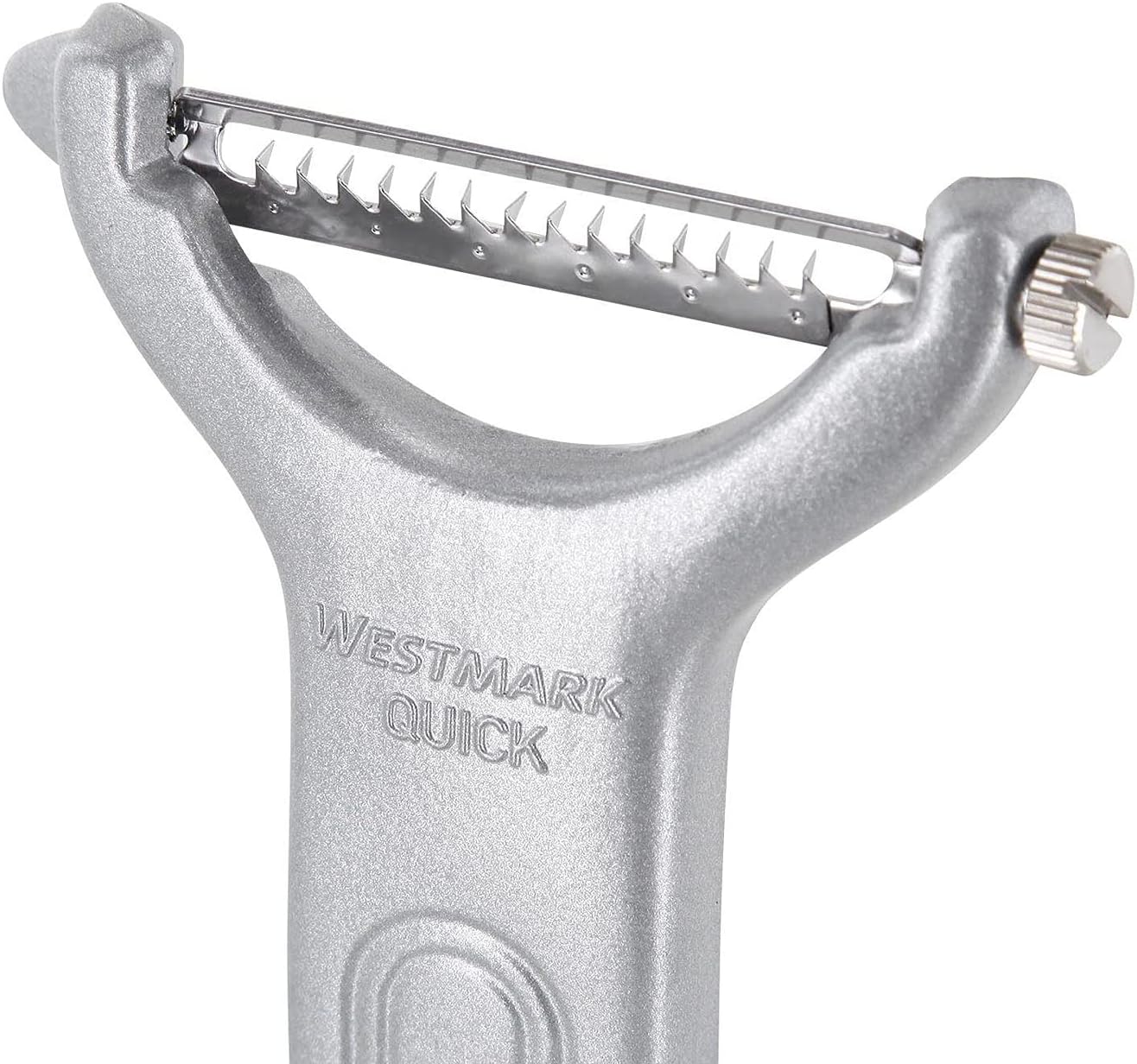 Westmark Julienne Slicer, Vegetable Peeler "Black Edition" - Quick and Easy Peeling, Quick Special - Coarse Serrated Stainless Steel Blade, Aluminium, Colour: Anthracite