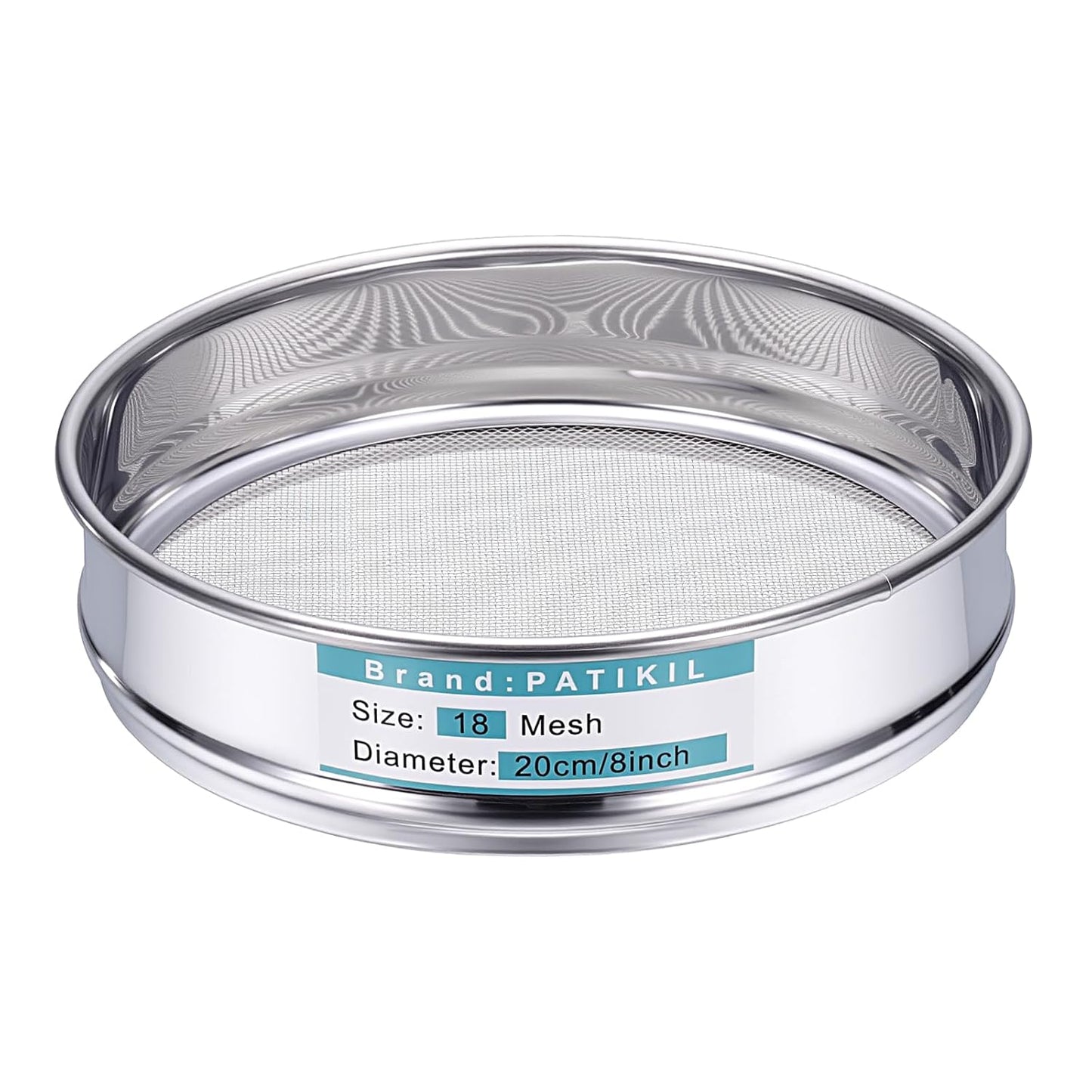 PATIKIL 325 Mesh(0.045mm) Lab Sieve, 3.9"(10cm) Diameter Sifting Screen 304 Stainless Steel Wire Cloth Fine Mesh Sieve for Industrial Laboratory Home Soil Sifter Dry Sift Screens Hash - Colors A