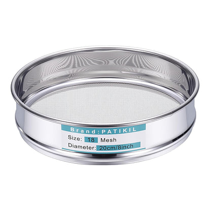 PATIKIL 325 Mesh(0.045mm) Lab Sieve, 3.9"(10cm) Diameter Sifting Screen 304 Stainless Steel Wire Cloth Fine Mesh Sieve for Industrial Laboratory Home Soil Sifter Dry Sift Screens Hash - Colors A