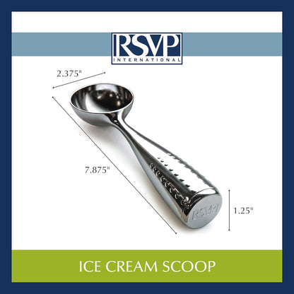RSVP International Ice Cream Tool Collection, Dishwasher Safe, Large Handle, Scoop
