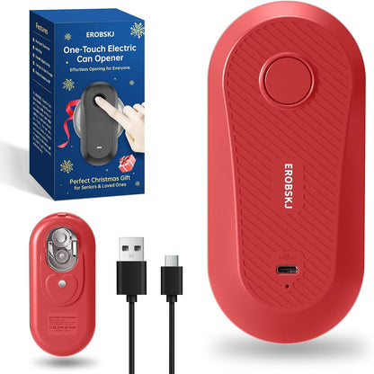 Electric Can Opener, Rechargeable Can Openers for Seniors & Arthritis, One-Touch Automatic Can Opener, Hands-Free, Smooth Edge, Compact, Kitchen Gadgets