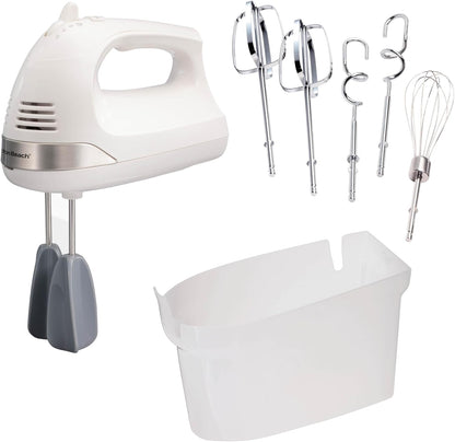 Hamilton Beach 6-Speed Electric Hand Mixer with Whisk, Dough Hooks and Easy Clean Beaters, Powerful 275 Watt Motor, Snap-On Storage Case, Black