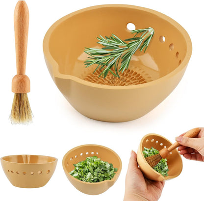 Herb Stripper Bowl, Handmade Resin Herb Peeling Bowl for Removing Leaves and Stems Durable Kitchen Gadget (Size:7 Holes)