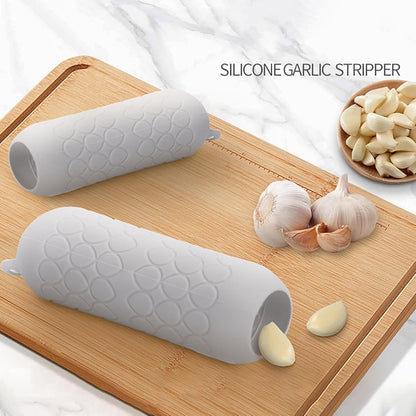 2024 Silicone Garlic Peeler,Garlic Skin Remover Roller Tube,Easy Quick to Peeled Garlic Cloves Roller Tube,Useful Garlic Peeling Kitchen Tool (2PC)
