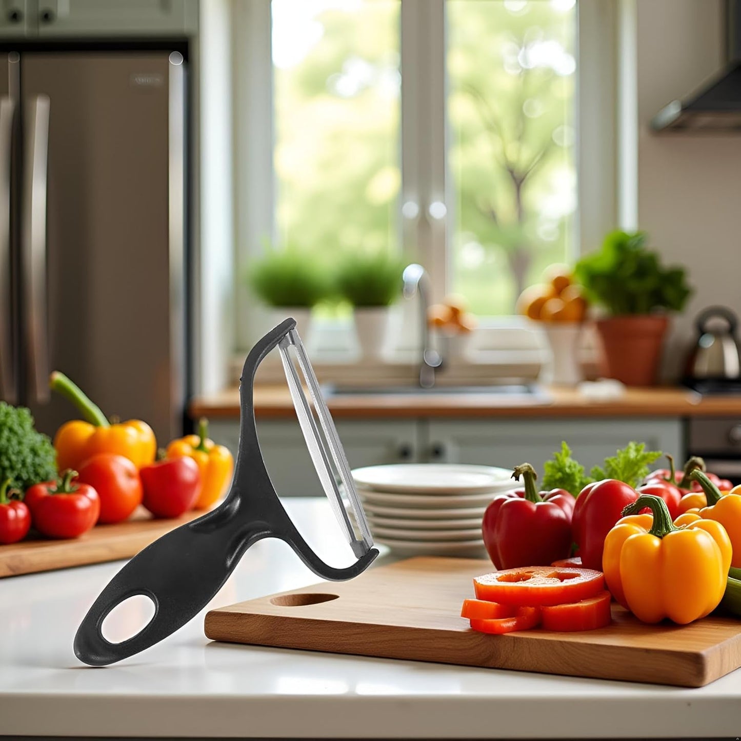 Black Vegetable Peeler Large Peelers for Kitchen, Y Wide Veggie Shredder for Cabbage Lettuce Julienne, For Fruit, Carrot, Vegetable, Potato Swivel Stainless Steel Blades Big Size Graters