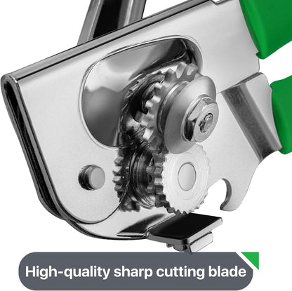 Commercial Can Opener, UHIYEE Hand Crank Can Opener Manual Heavy Duty with Comfortable Extra-long Handles, Oversized Knob, Large Handheld Can Open Easy for Big Cans, Black