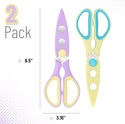 Mr. Pen- All Purpose Kitchen Shears with Protective Sheath, 8 Inch, Dishwasher Safe, Stainless Steel Food Scissors with Micro-Serrated Blades, Soft Grip Comfort Handle, Durable Utility Kitchen Shears
