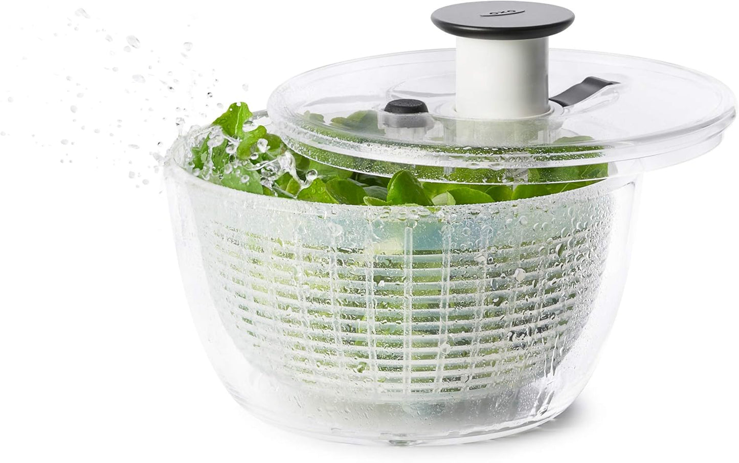 OXO Good Grips Salad Spinner - Large, Green Lettuce & Fruit Washer, BPA-Free, Easy One-Hand Pump