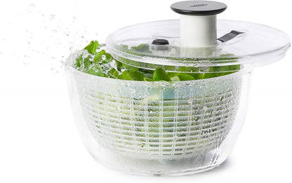 OXO Good Grips Salad Spinner - Large, Green Lettuce & Fruit Washer, BPA-Free, Easy One-Hand Pump