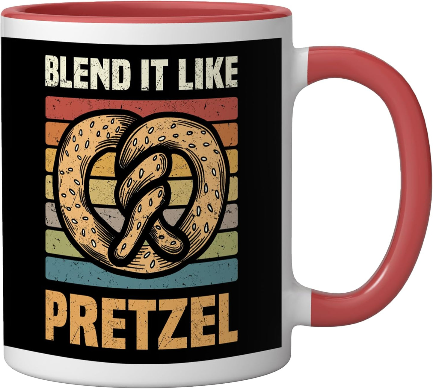 Pretzels Lover Design Pastry Blend It Like Pretzel Ceramic Mug, White
