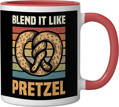 Pretzels Lover Design Pastry Blend It Like Pretzel Ceramic Mug, White