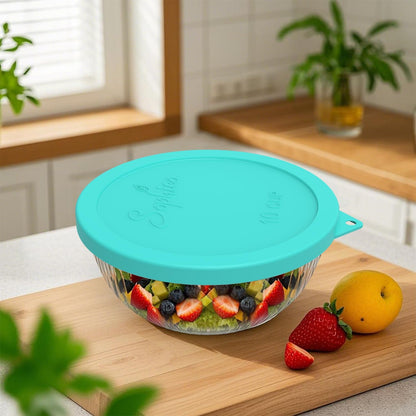 SOPHICO Silicone Replacement Lids for Pyrex Sculpted Glass & Tinted Glass Bowls Mixing Bowls（4 size）
