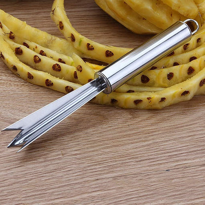 W shaped stainless steel pineapple eye peeler remover for home kitchen fruit tool 18.5cmx2cm Peelers