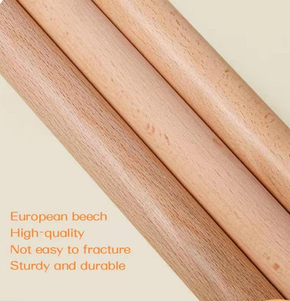 French Rolling Pin,16 Inches Wooden Rolling Pin for Baking,Fondant,Dough Roller for Cookie,Pizza Pie Crust, Pastry, Dough, Essential Kitchen Utensil