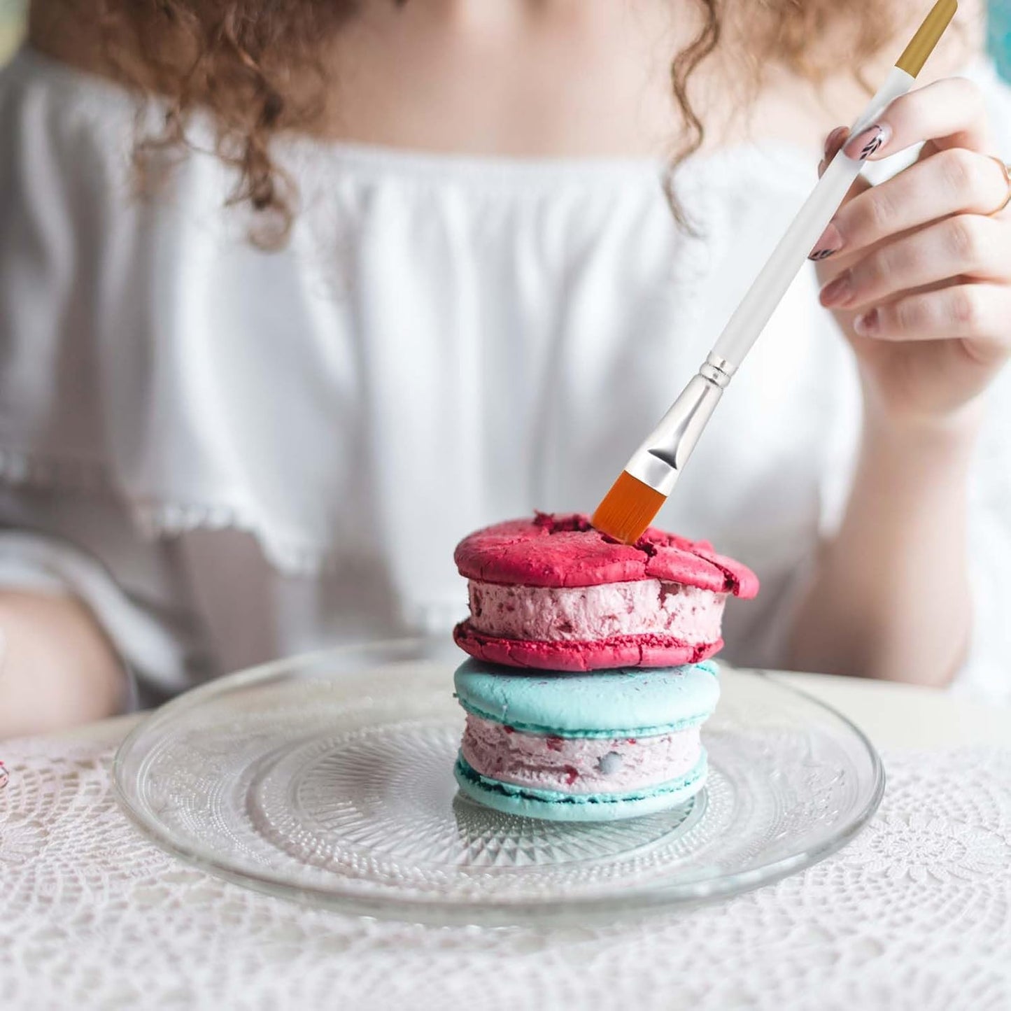 6-Piece Multifunction Nylon Brushes for Cake Decorating, Food Paint, Pastry, Basting, Cooking, Baking