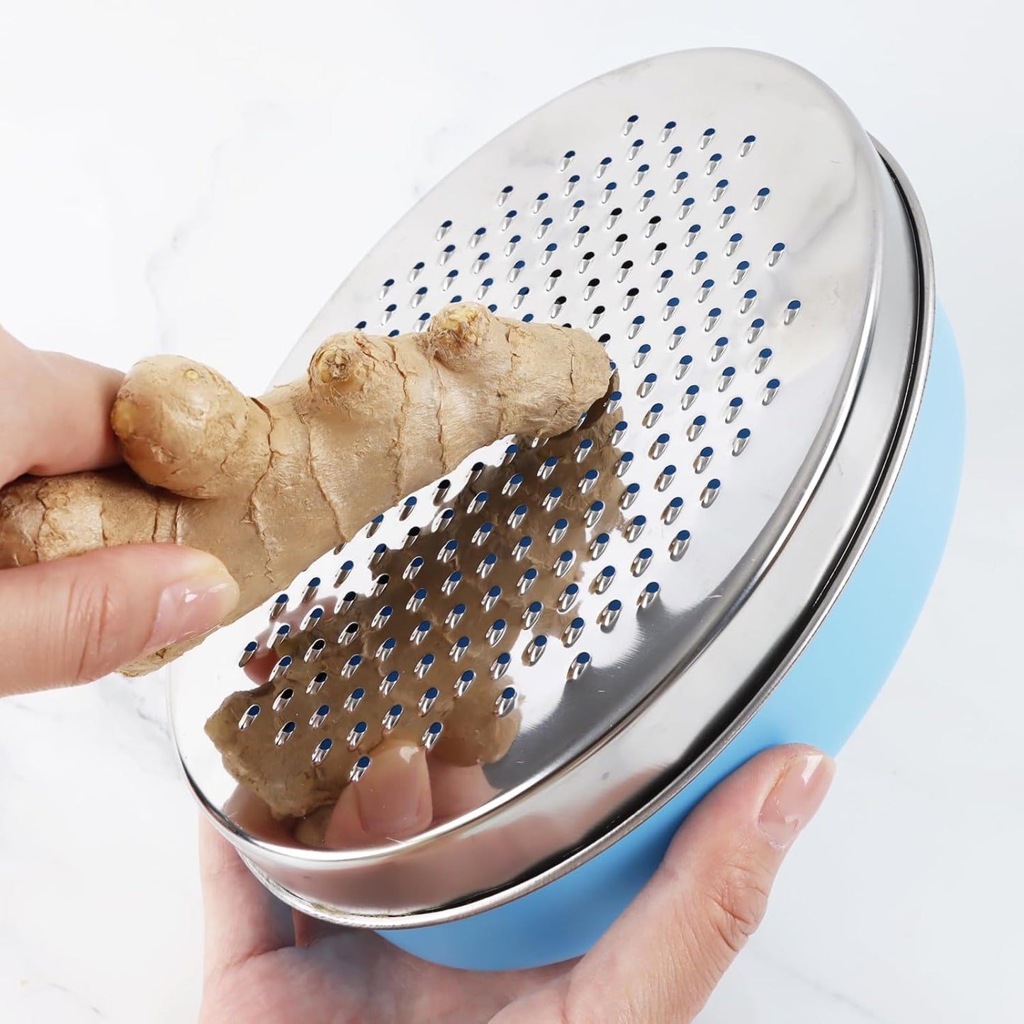 Cheese Grater Citrus Lemon Zester with Food Storage Container & Lid - Perfect For Hard Parmesan Or Soft Cheddar Cheeses, Ginger, Vegetables, Butter, Chocolate & Nutmeg (Green)