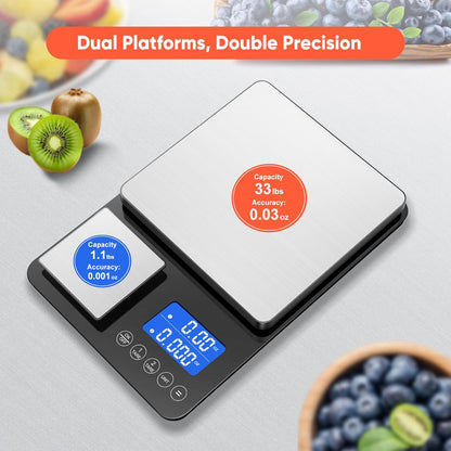 KUAIVO Smart Nutrition Food Scale with TFT Display, Tracks Calories, Fat, Carbs & Protein, Works with App for Daily Reports, 50 Built-in Foods, 23 Nutrients, Digital Kitchen Scale for Meal Prep
