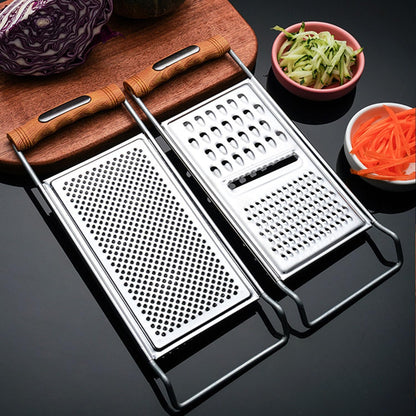 2 Pack Cheese Grater Handheld,Stainless Steel Zester Set of 2, Kitchen Flat Handheld Grater For Potato, Vegetable Chocolate, Spices,Carrot, Butter,Parmesan Cheese（Coarse Grater&Fine Grater）