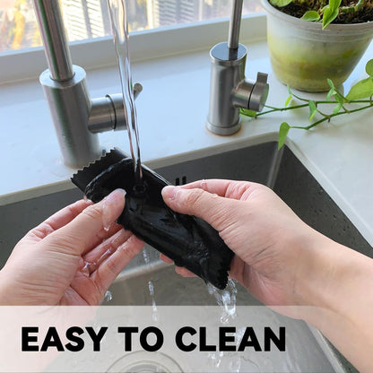 2Pack Garlic Peelers, 5.7in Silicone Garlic Skin Remover Roller, Garlic Peel Kitchen Tools, Black/Transparent