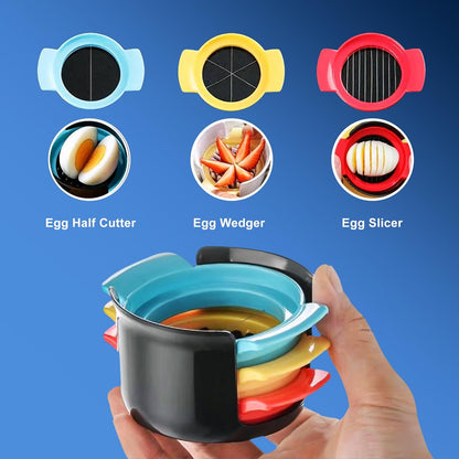 Egg Slicer Cutter Multi-functional Hard Boiled Egg Wedger (2 in 1)