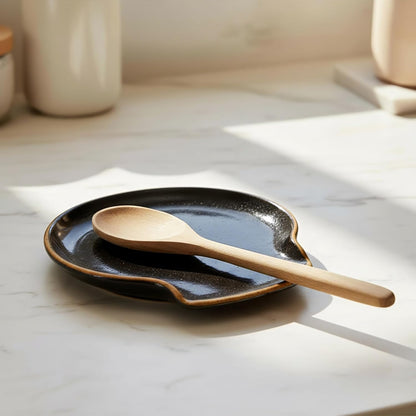 Beautiful Ceramic Spoon Rest for Stove Top - Perfectly Sized Spoon Holder for Your Kitchen Countertop - Easy to Clean and Dishwasher Safe, Perfect Addition to Any Kitchen Counter for Everyday Cooking