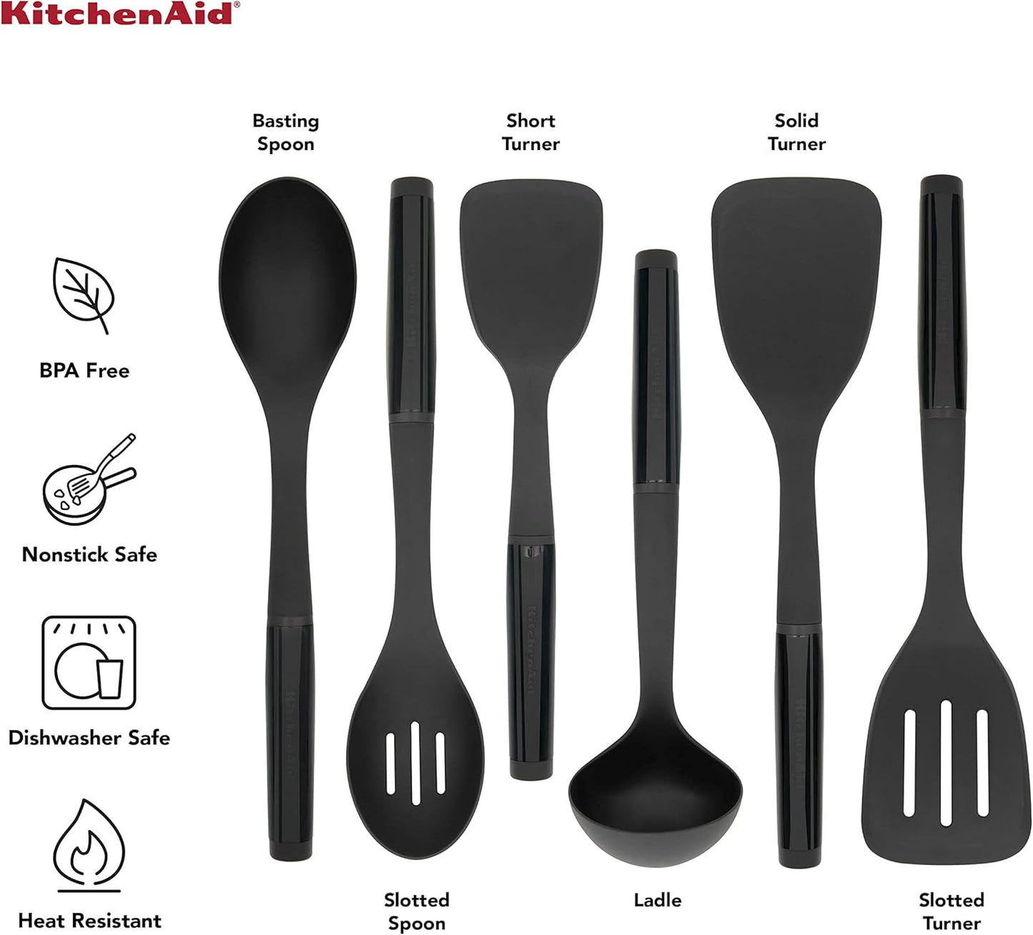 KitchenAid Universal Tool Set, 6 Piece, Black