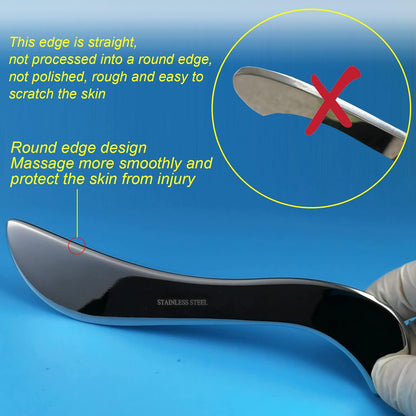 BYYDDIY Stainless Steel Gua Sha Muscle Scraper Tool,Scar Tissue Tool,Physical Therapy Tools,Muscle Scraping Tool,Guasha Massage Scraper,IASTM Tools,Skin Scraping Tool,Soft Tissue Massage Tool
