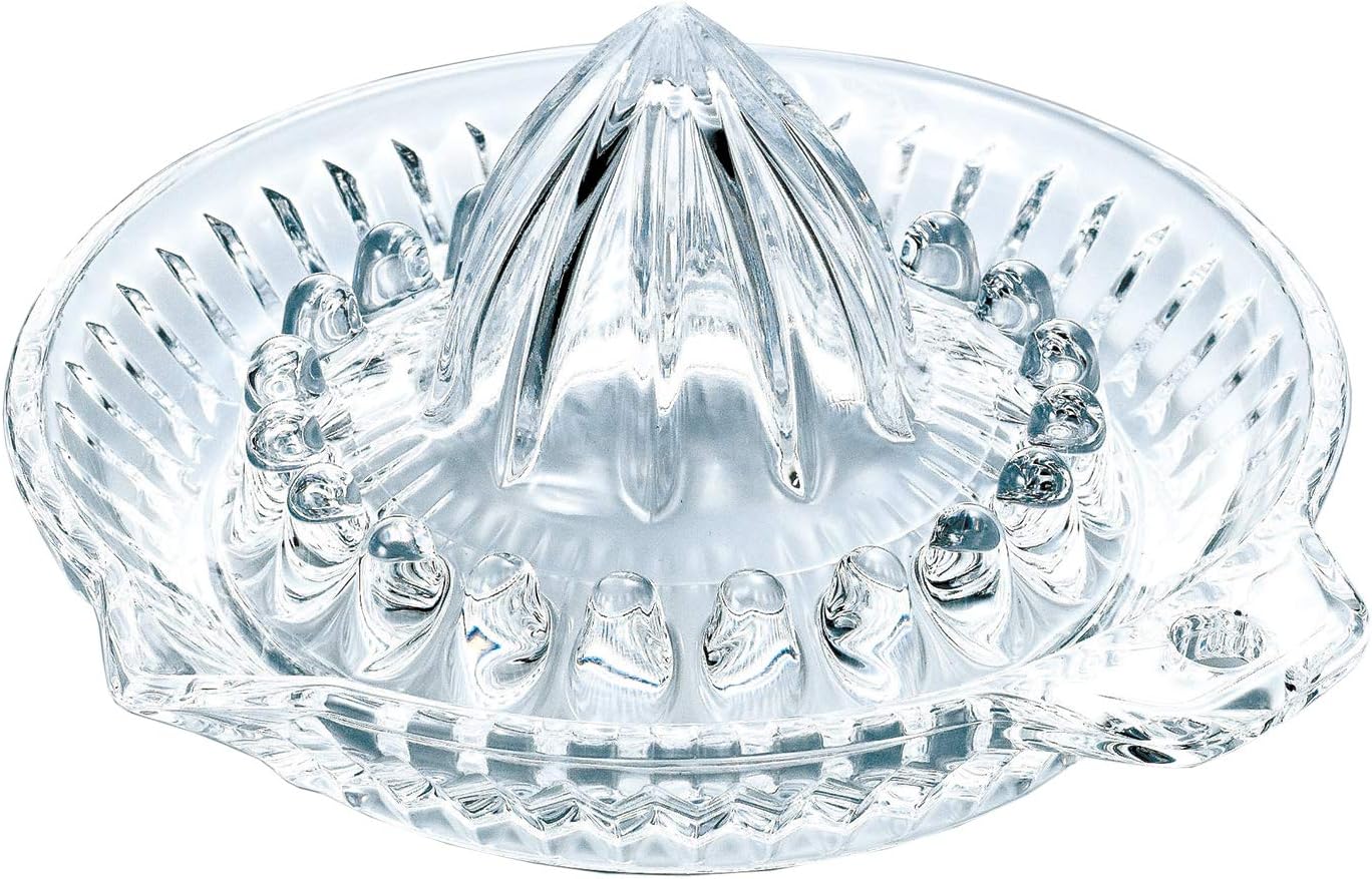 Toyo Sasaki Glass P-SGK-101-N Juicer/Squeezer, Clear, 5.5 x 5.6 x 2.8 inches (13.9 x 14.3 x 7 cm), Round, Lemon Squeezer, Dishwasher Safe, Made in Japan