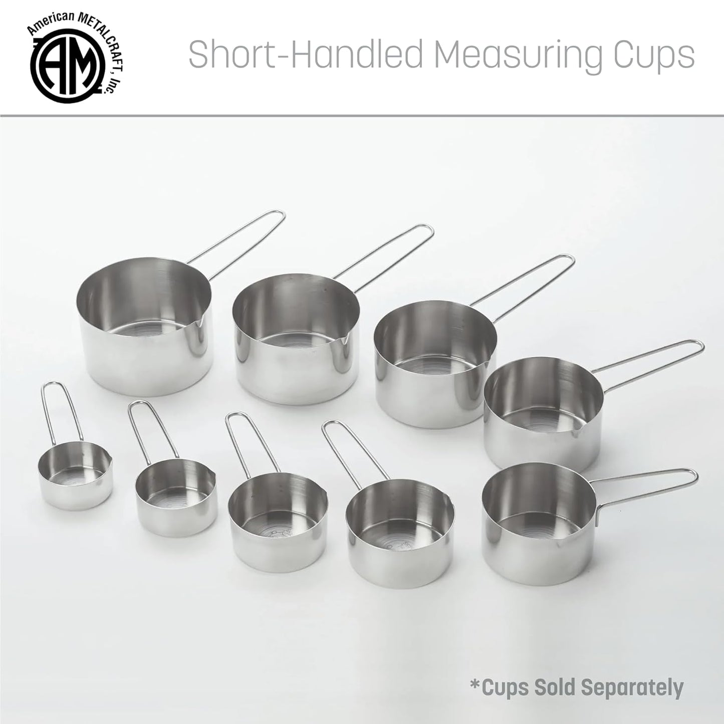 American METALCRAFT, Inc. 1/3 Stainless Steel Measuring Cup, Silver