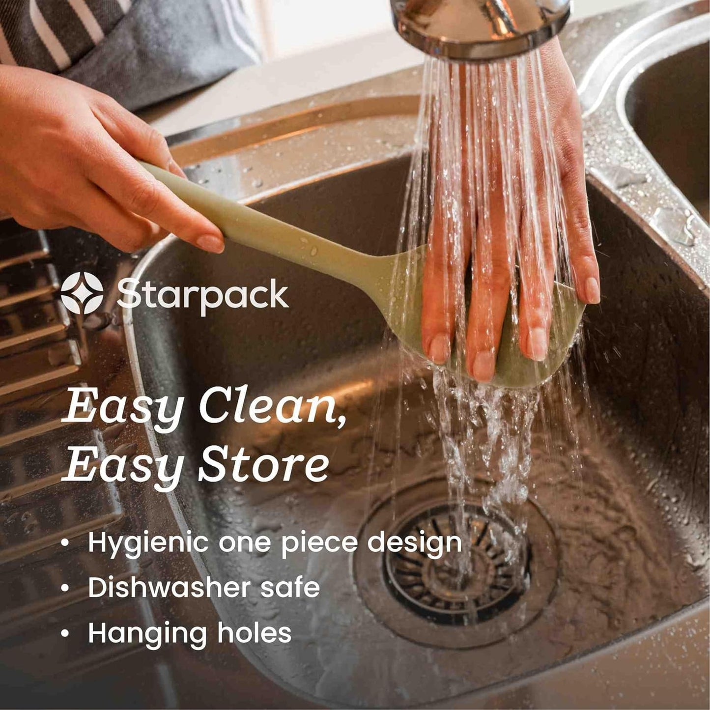 Starpack 'Scrape and Stir' Silicone Rubber Spatula Set (4-Piece) - LFGB Non Toxic, 600°F Heat Resistant, BPA-Free, One-Piece Kitchen Baking Spatulas - Dishwasher Safe for Nonstick Cookware Earthy Pink