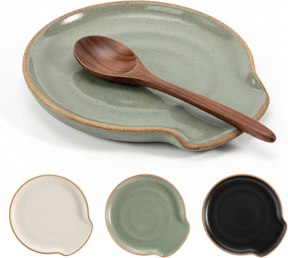 Beautiful Ceramic Spoon Rest for Stove Top - Perfectly Sized Spoon Holder for Your Kitchen Countertop - Easy to Clean and Dishwasher Safe, Perfect Addition to Any Kitchen Counter for Everyday Cooking