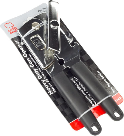 Chef Craft Select Plastic Handle Manual Can Opener, 7.5 inch, Stainless Steel