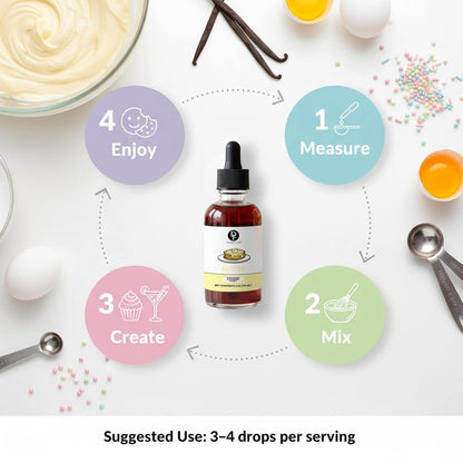 Dolce Flav Cheesecake Extract – 2 Ounce Water-Soluble Kosher, Sugar-Free, Concentrated Creamy Flavor for Desserts, Frostings & Pastries, Includes Measured Dropper