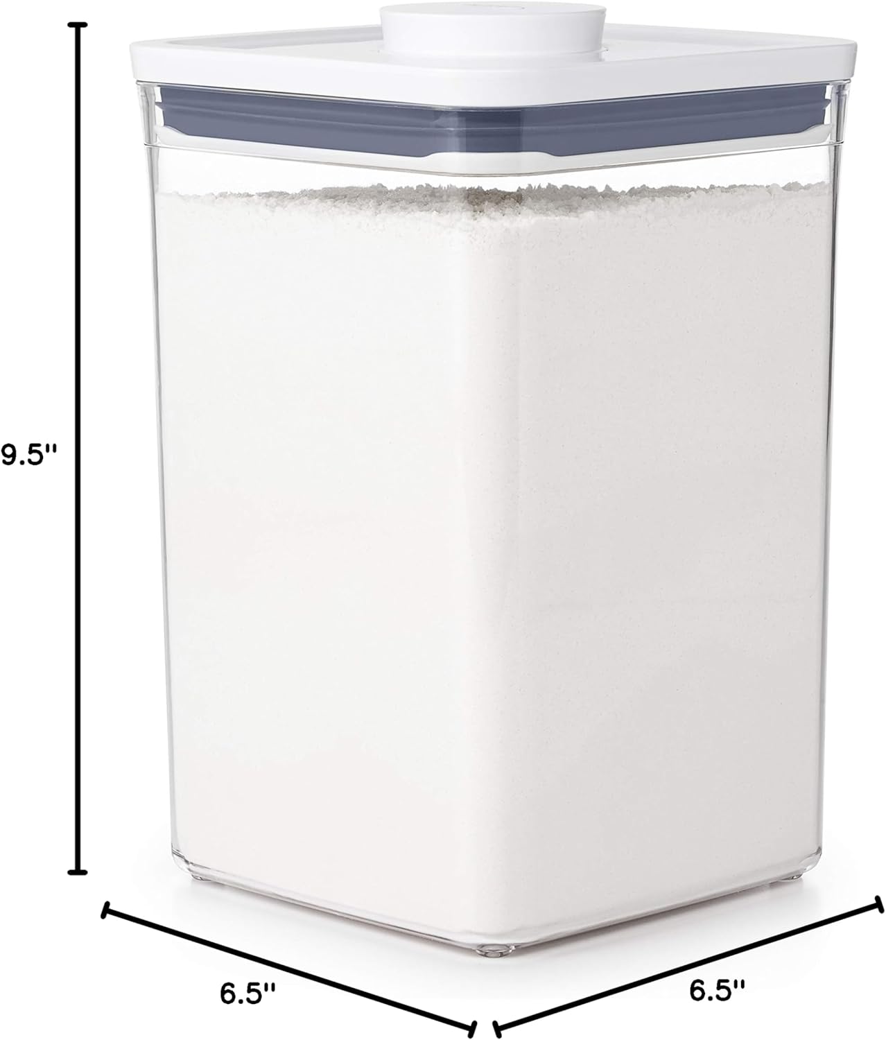OXO Good Grips POP Container - Airtight Food Storage - Big Square Short 2.8 Qt Ideal for 5 lbs of sugar, cookies or crackers