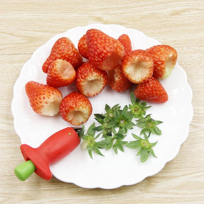Multifunctional strawberry sheller, tomato sheller, suitable for fruit strawberry tomato corer clip, red