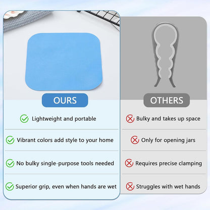 Non-Slip Rubber Jar Opener Pad 8pcs - Easy Grip Kitchen Tool for Opening Lids, Cans & Bottles - Ideal for Arthritis & Weak Hands