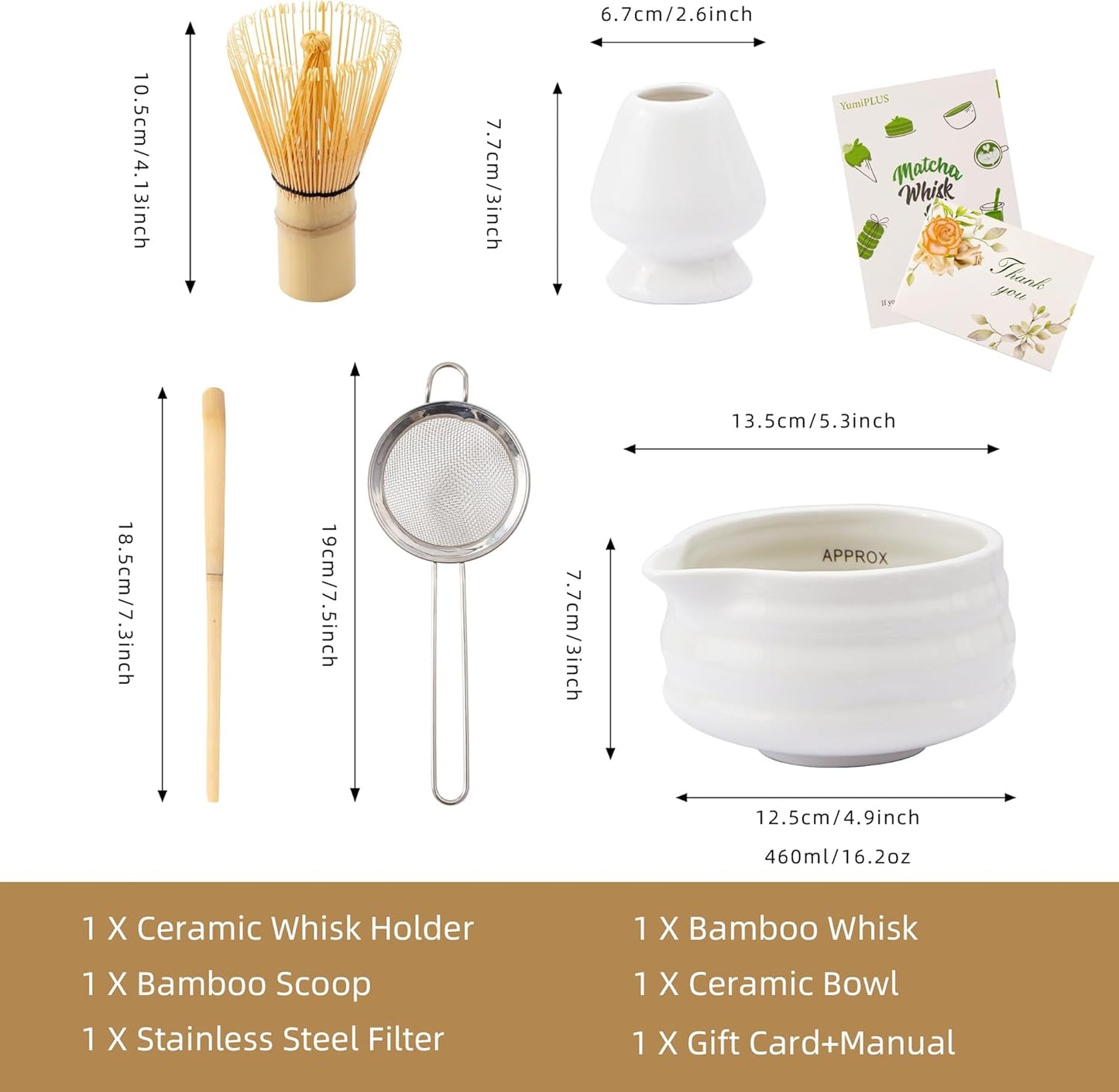5pcs Premium Matcha Set,Ceramic Bowl with Spout and Bamboo Whisk set, Ceremonical Matcha Kit for breakfast/latte,Tea Starter Making Kit,Unique Matcha Gift set (pink love)
