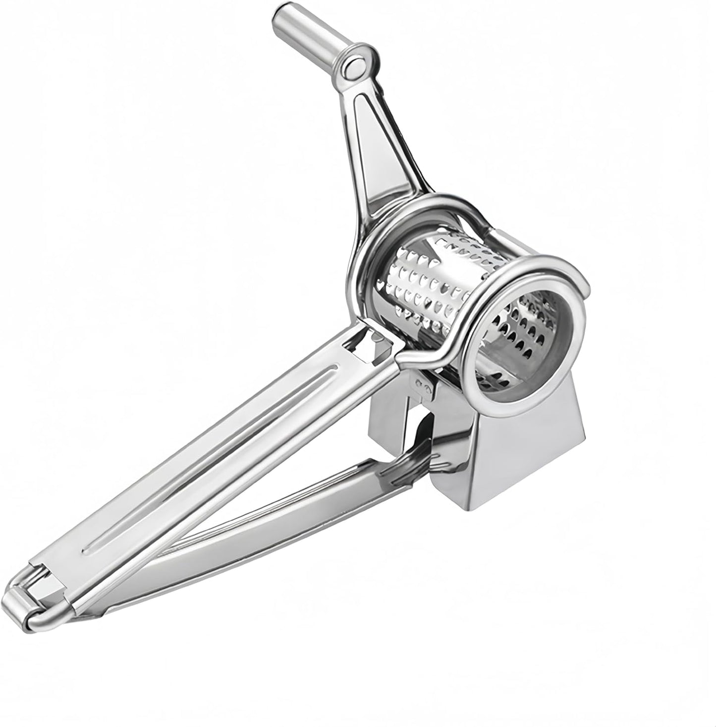 Manual Rotary Cheese Grater, 304 Stainless Steel Rotary Cheese Grater, Hand-Crank Cheese Shredder for Parmesan, Cheddar, Chocolate, Nuts & Vegetables, Manual Cheese Grinder
