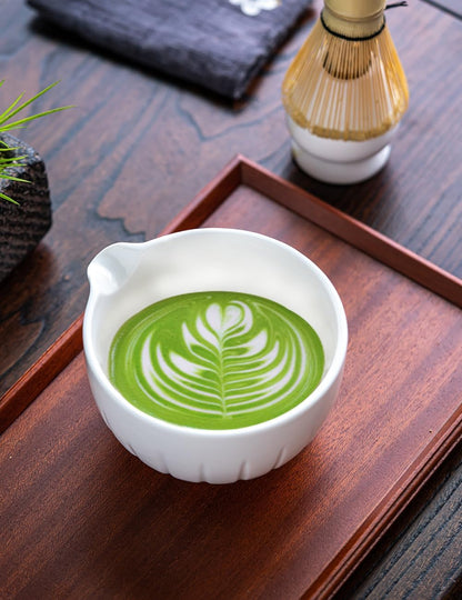 TANG PIN Matcha Set - Match Bowl and Whisk, 15 OZ, Matcha Scoop | Matcha Whisk Stand (Chasen Holder) - 4pc Perfect Matcha Kit for Matcha Tea Ceremony (Mottled Green)