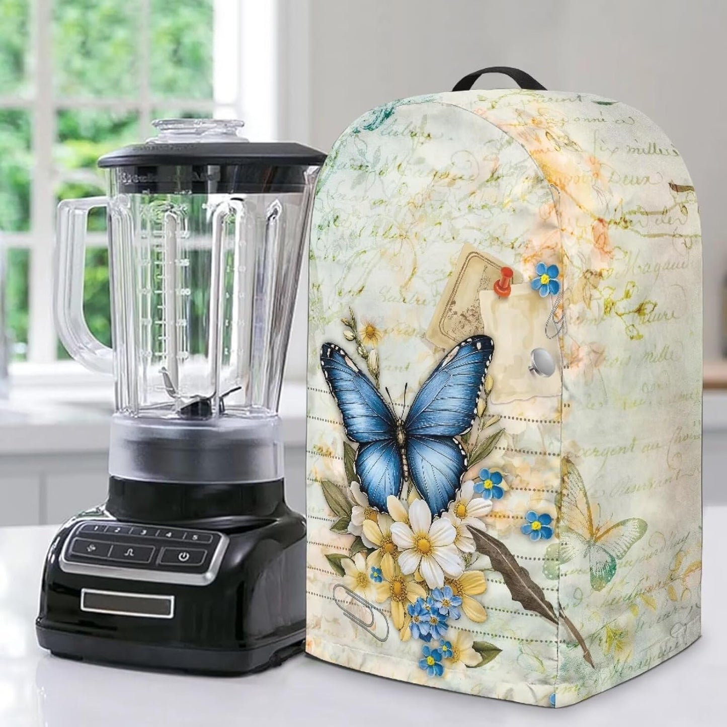 Coffee Pastry Blender Dust Cover with Drawstring Field Stand Mixer or Coffee Maker Cover Anti Fingerprint Polyester Appliance for Home Kitchen Decor