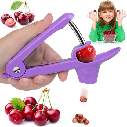 Cherry Pitter Tool 7-in-1, Portable Cherries Seed Remover, Fruit Pit Core Remover for Make Fresh Cherry Dishes, Cherry Pie and Jam and Cocktail Cherries
