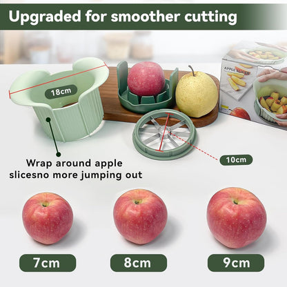 Apple Slicer and Corer, 4.12 Inch Stainless Steel Apple Corer & Slicer for Fruits & Vegetables, Cut 8 Thin Slices All the Way Through, Safe & Quick Apple Divider, Dishwasher Safe
