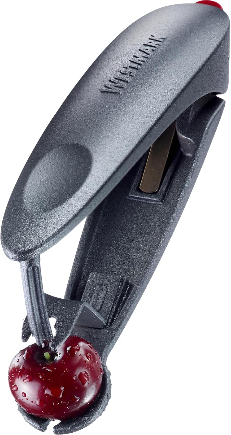 Westmark Cherry Pitter Tool “Kernex” - Heavy-Duty Cast Aluminum Pit Remover & Olive Pitter, German Ergonomic Seed Remover
