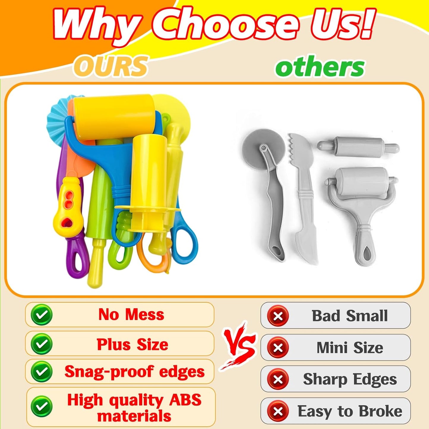 LCY WEDSHI Playdough Tool Set, 43 Pcs Play Dough Tools Sets for Kids Ages 4-8 with Storage Container, Dough Accessories Includes 3D Dinosaur Molds, Animal Molds, Cutters Roller, Rolling Pins