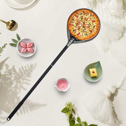 Perforated Pizza Peels 6 INCH pizza spatula paddle Long Handle Metal Pizza Spatula for Indoor and Outdoor (6 Inch)