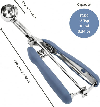 Ice Cream Scoop, 18/8 Stainless Steel Cookie Scoop, Cookie Scoops for Baking, 2 Tbsp/ 30 ml/ 1 oz Cookie Dough Scoop, Ice Cream Scooper with Trigger Release, Cookie Scooper for Baking