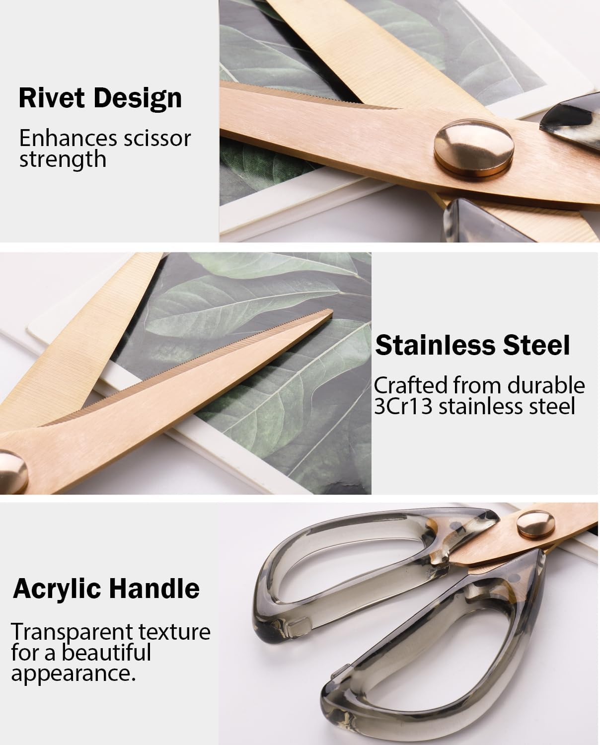 Heavy Duty Kitchen Scissors, Titanium Coated All Purpose Shears - Extra Sharp Detachable Blades for Poultry, Chicken Bones, Meat, Vegetables, Herbs | Micro Serrated & Ergonomic Handle