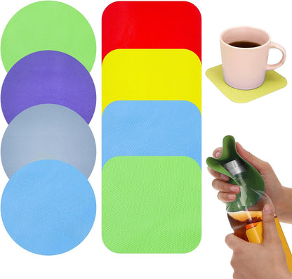 Non-Slip Rubber Jar Opener Pad 8pcs - Easy Grip Kitchen Tool for Opening Lids, Cans & Bottles - Ideal for Arthritis & Weak Hands