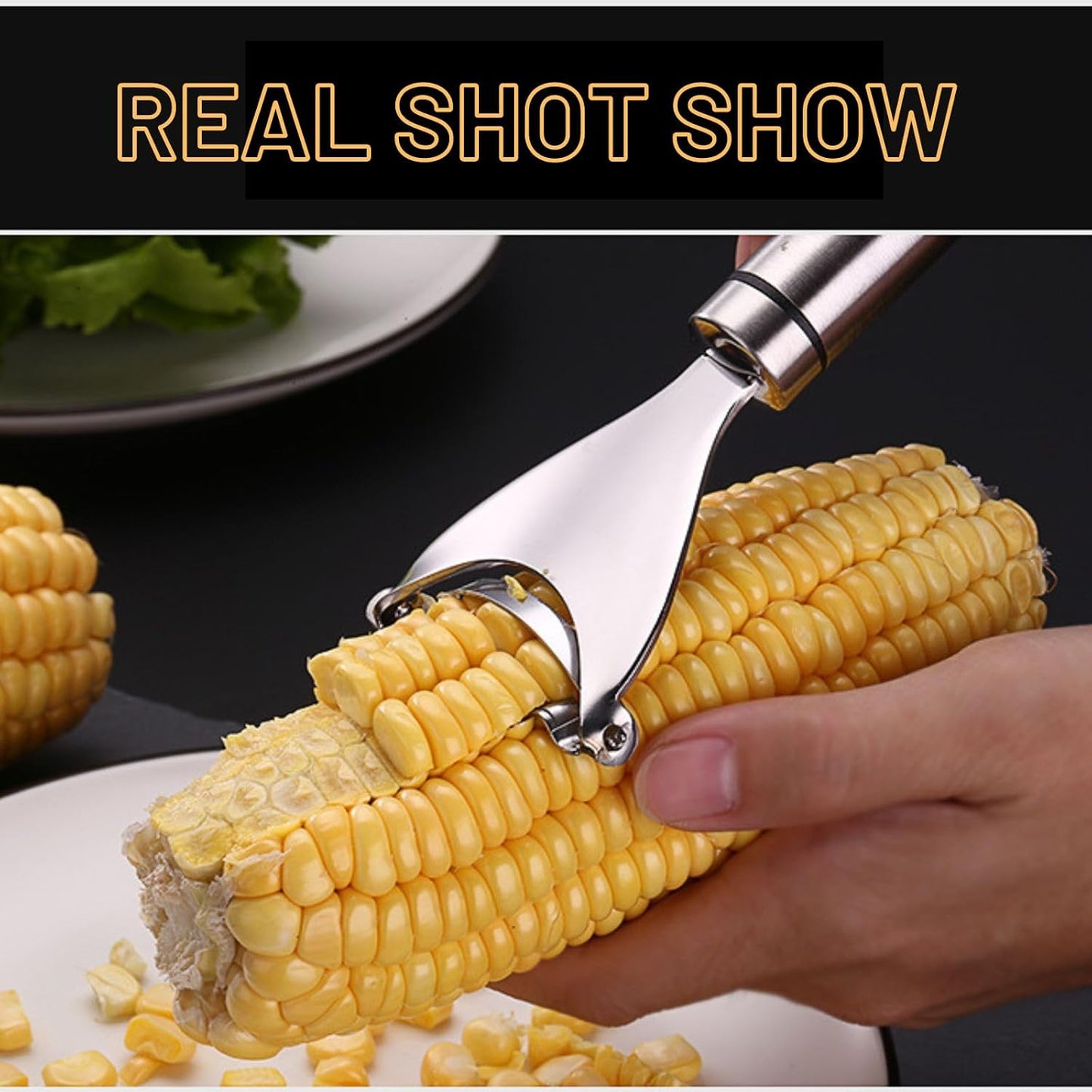 2PCS Stainless Steel Corn Planer Cutter Thresher, Corn Stripper from the Cob